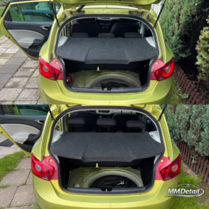 Czyszczenie bagażnika Seat Ibiza – przed i po | MM Detail Puck