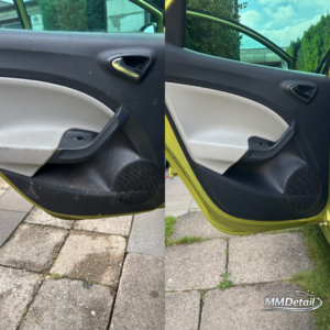 Czyszczenie boczka drzwi Seat Ibiza – przed i po | MM Detail Puck